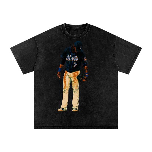 Snow Washed Oversized Cotton T-Shirt