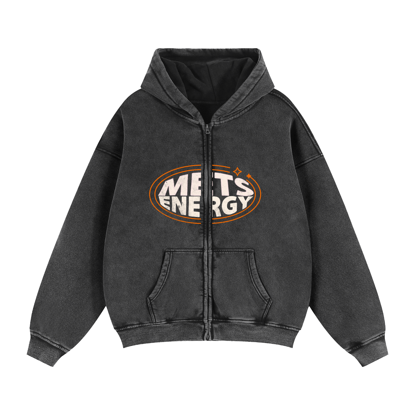 Zip-Through Boxy Fleece Hoodie